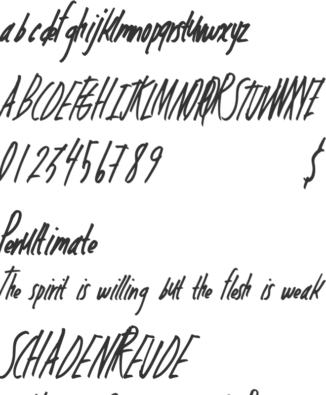 DreamingPandas font preview