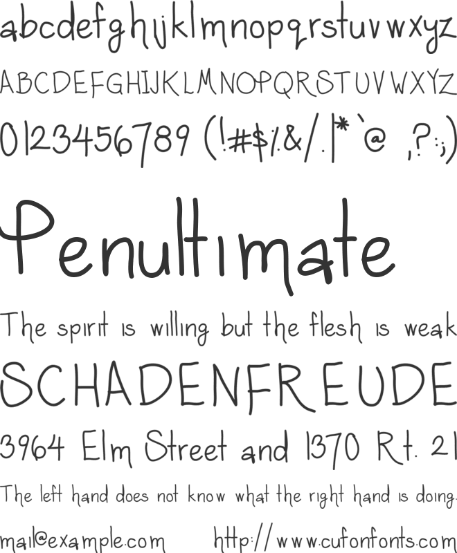SaraScribbles font preview