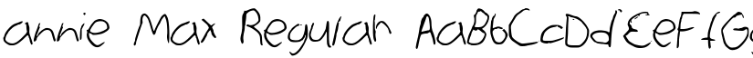 annie Max Regular font