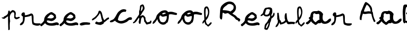 pree-school Regular font