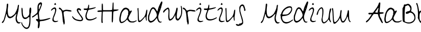 MyfirstHandwriting Medium font