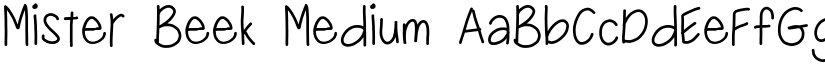 Mister Beek Medium font