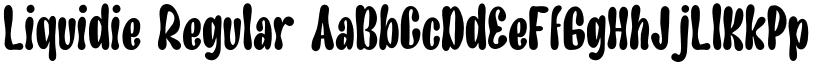 Liquidie Regular font