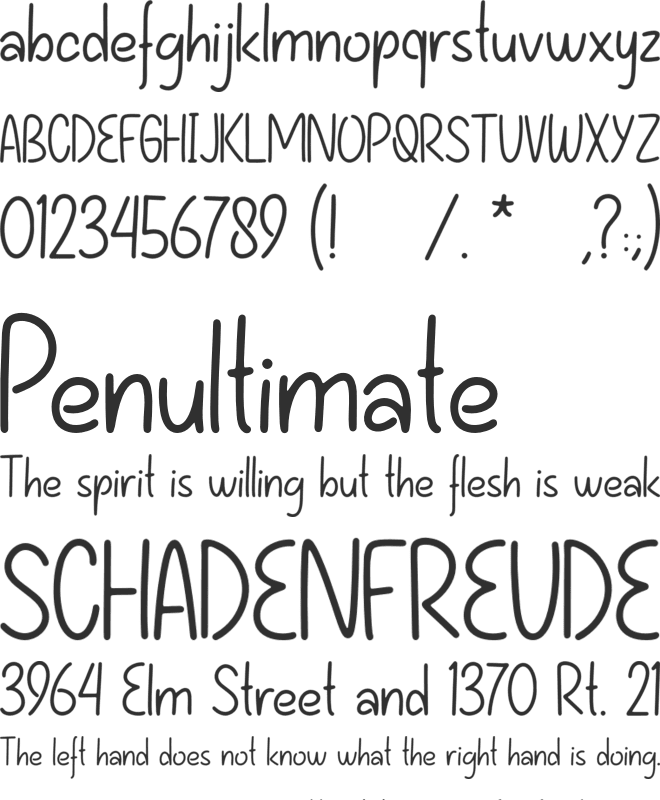 Craft Candy font preview