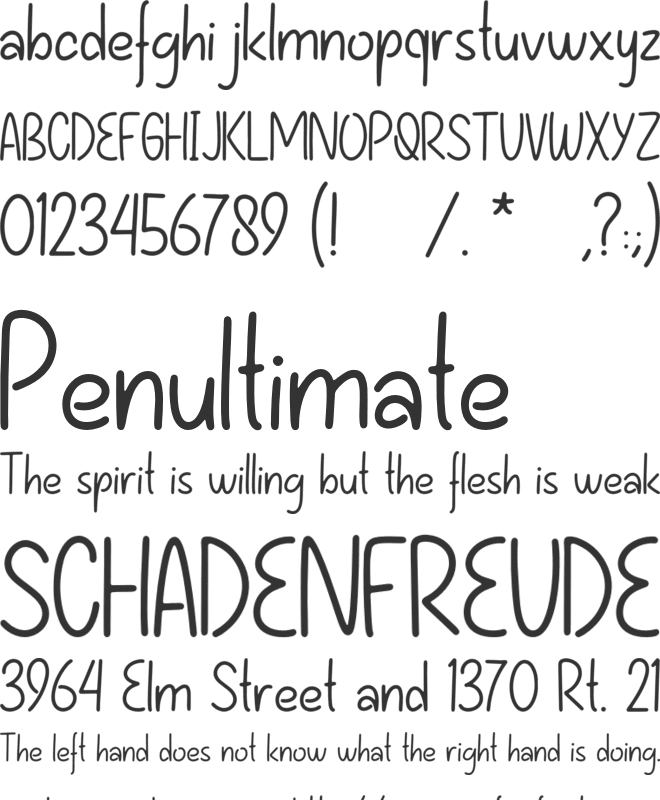 Craft Candy font preview