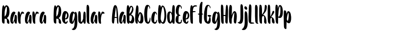 Rarara Regular font