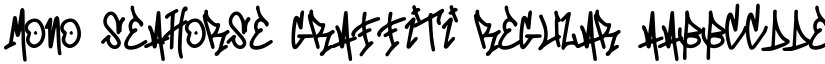 Mono Seahorse Graffiti Regular font