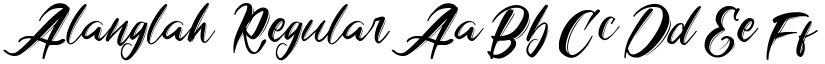 Alanglah Regular font