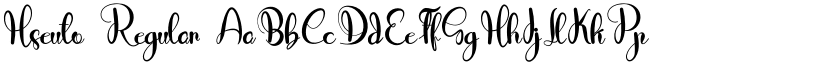Hseuto Regular font