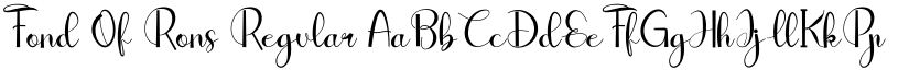 Fond Of Rons font download