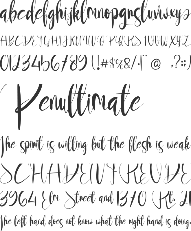 Flower House font preview