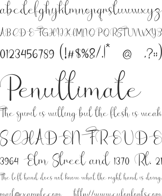 Funny Words font preview