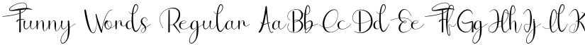 Funny Words Regular font