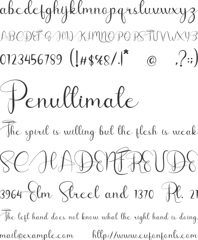 Early Day font preview