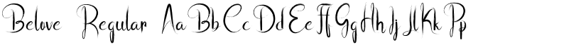 Belove Regular font