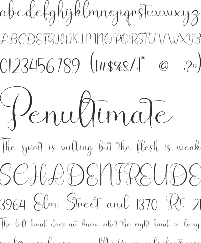 Allittes font preview