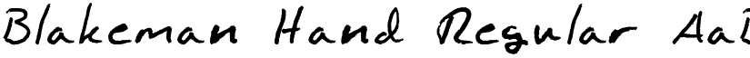 Blakeman Hand Regular font