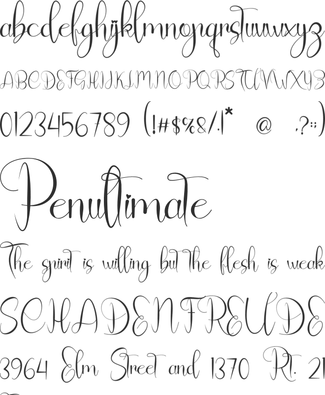 The Girls font preview