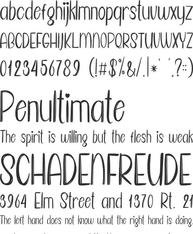 HOLLIWING font preview