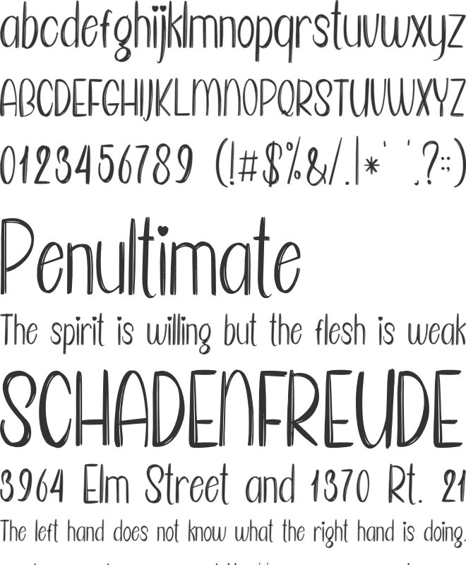 HOLLIWING font preview