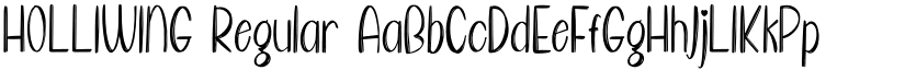 HOLLIWING Regular font