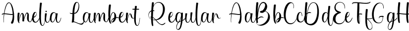 Amelia Lambert Regular font