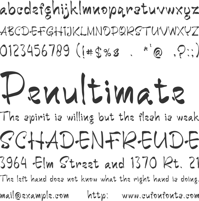 Santuy Bro font preview