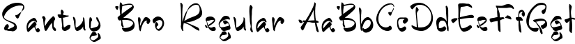 Santuy Bro Regular font
