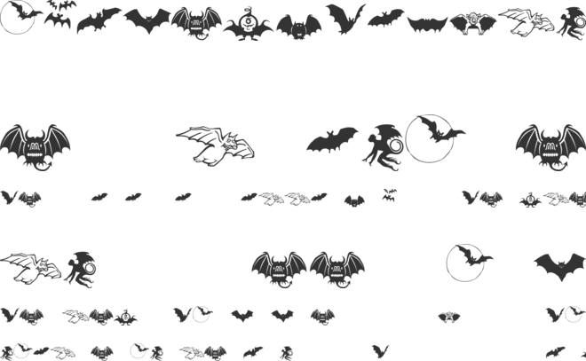 Bats Symbols font preview