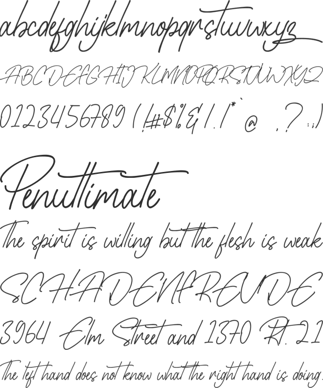 Highvalley font preview