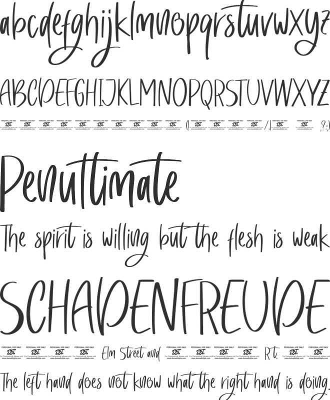 Sweety Petty font preview