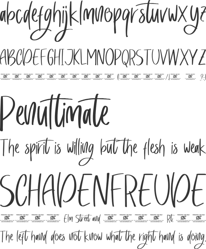Sweety Petty font preview