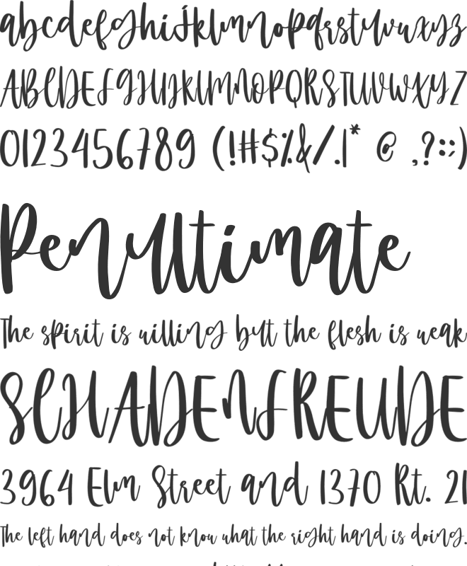 Melody Santiago font preview