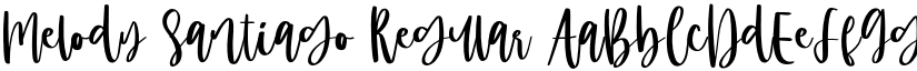 Melody Santiago Regular font