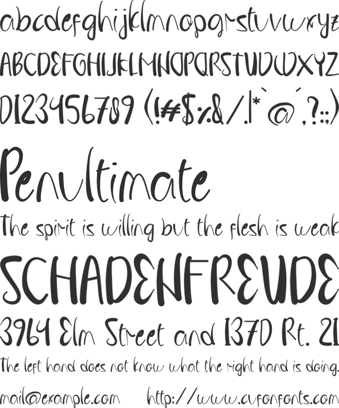 PINKY LOVE font preview