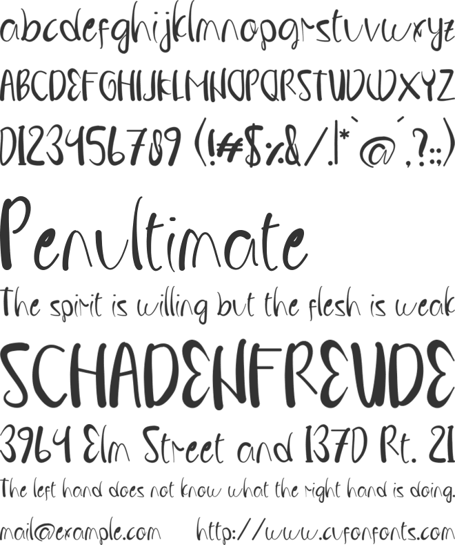 PINKY LOVE font preview