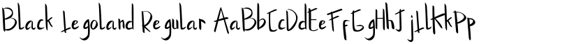 Black Legoland Regular font