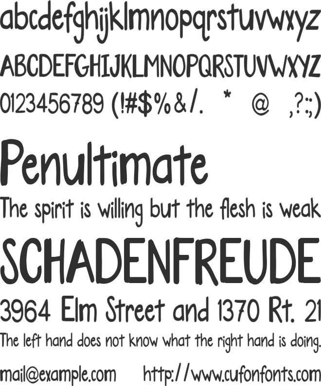 Sturning font preview