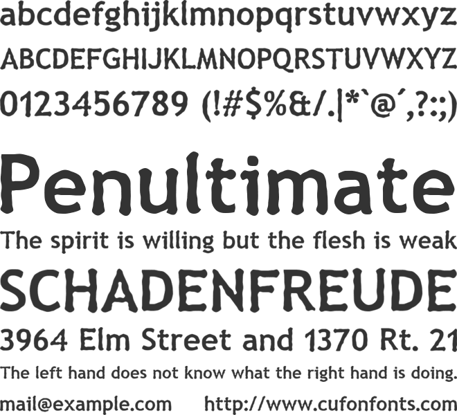 Doodle Cartoon 1 font preview