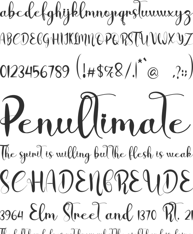 Soul Mate font preview