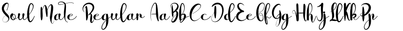 Soul Mate Regular font