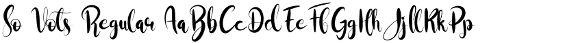 So Vots Regular font