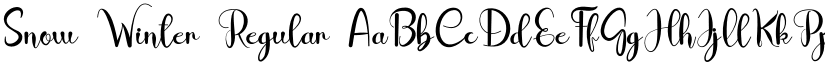 Snow Winter Regular font