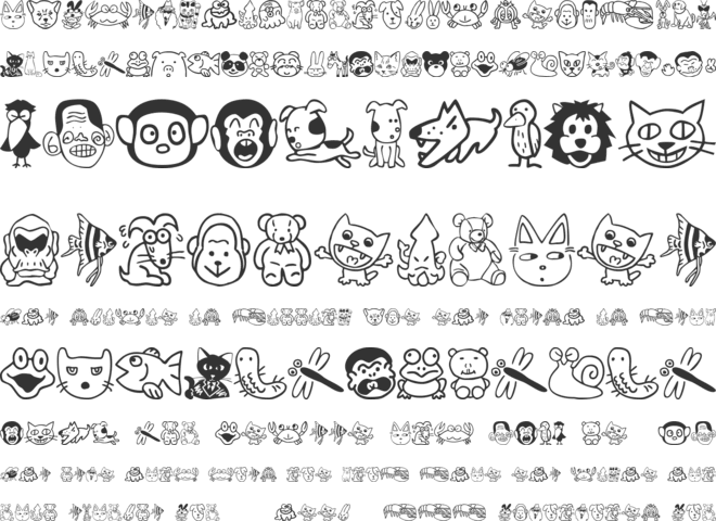Sakabe Animal 01 font preview