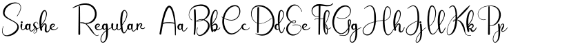 Siashe Regular font