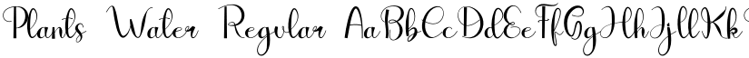 Plants Water Regular font