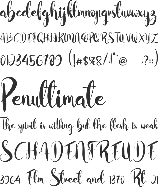 Olla Tear font preview