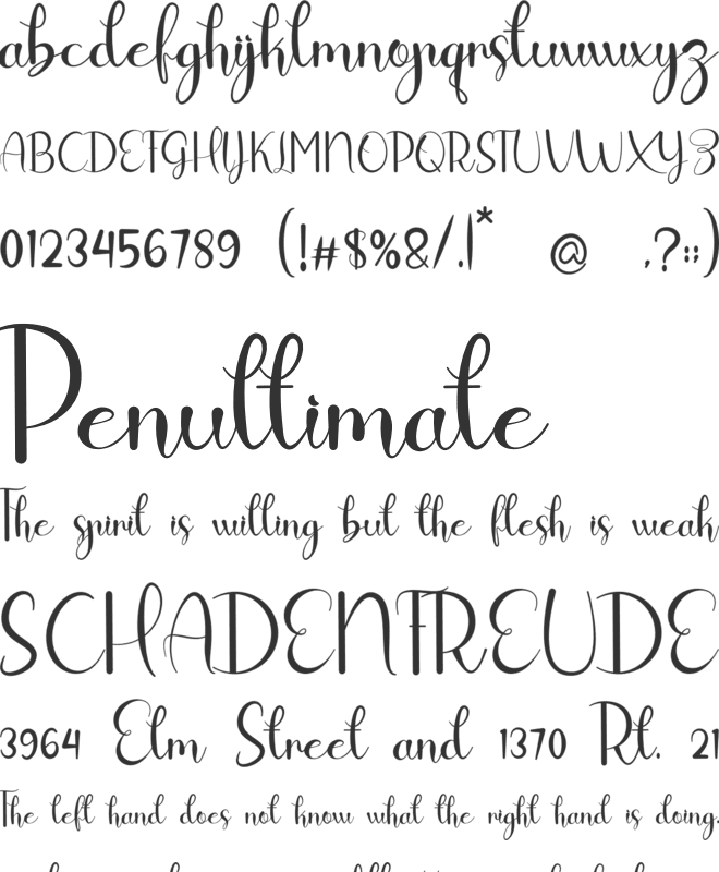 Olgando font preview