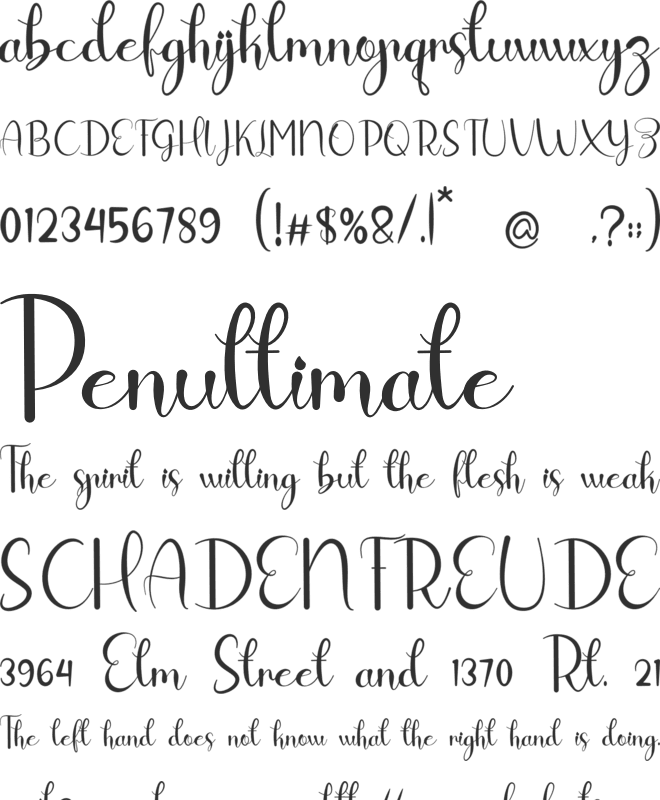 Myhoney font preview