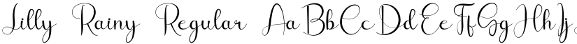 Lilly Rainy Regular font